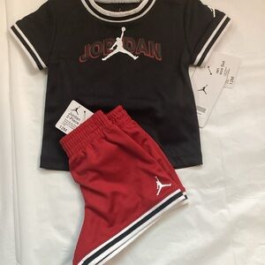 Jordan Kids Matching Set - Black and Red